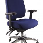 Blue Ergo form - clerical polished chair