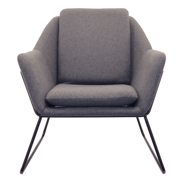 Cardinia Single Arm chair Charcoal Ash Fabric