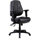 Black Leather Rove Office Chair